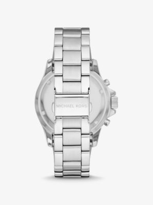 Thumbnail - MK Übergroße Armbanduhr Everest Im Silberton Mit Pavé - Silberton - Michael Kors
