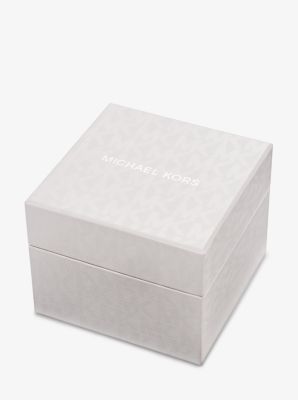 Reloj Everest oversize en tono plateado con incrustaciones