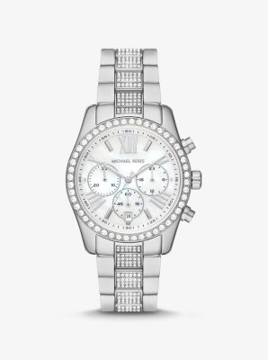 Lexington Pavé Silver-tone Watch | Michael Kors