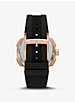 Oversized Sydney Pavé Rose Gold-Tone and Silicone Watch image number 2