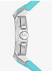 Montre Sydney surdimensionnée argentée à pavé et à bracelet en silicone image number 1