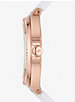 Oversized Lennox Pavé Rose Gold-Tone and Silicone Watch image number 1