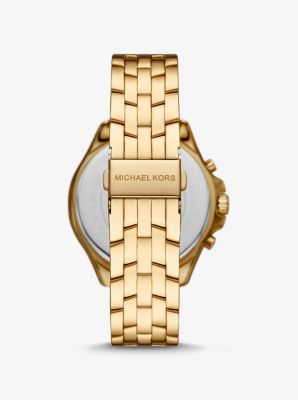 Oversized Pilot Pav Gold Tone Watch Michael Kors