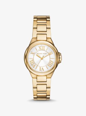 Mk logo watch discount gold