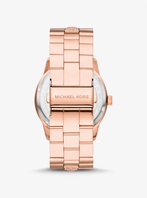 Oversized Bryn Pavé Rose Gold-Tone Watch