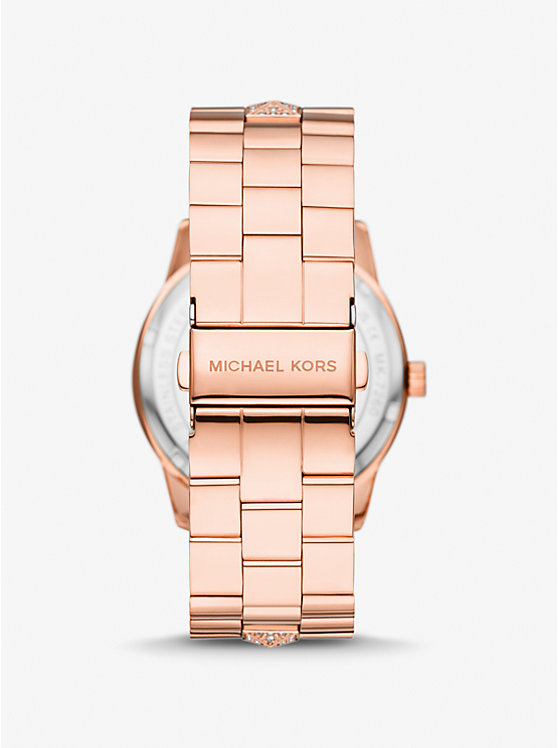 Oversized Bryn Pavé Rose Gold-Tone Watch | Michael Kors