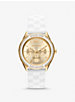 Oversized Jessa Gold-Tone and Embossed Silicone Watch image number 0
