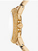 Montre Camille surdimensionnée dorée à pavé et à bracelet en acétate écaille de tortue image number 1