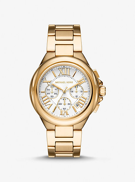 MK Oversized Camille Gold-Tone Watch - Gold - Michael Kors