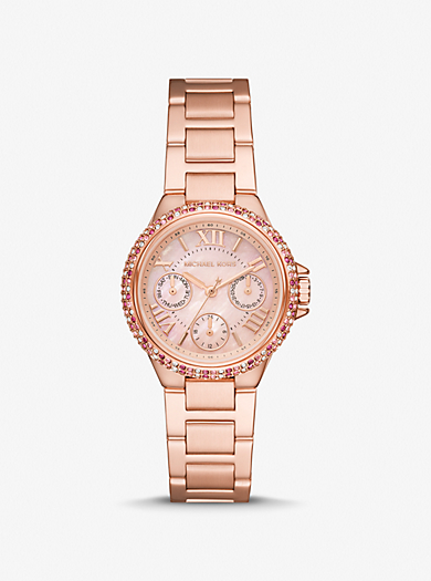 Reloj Lexington en tono dorado rosa con incrustaciones de Michael Kors de color Blanco Mujer Accesorios de Relojes de 