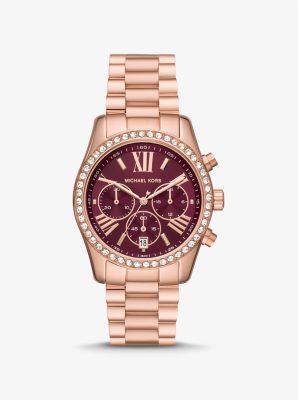 Lexington Pavé Rose Gold-Tone Watch | Michael Kors