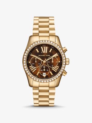 Lexington Pavé Gold-tone Watch | Michael Kors