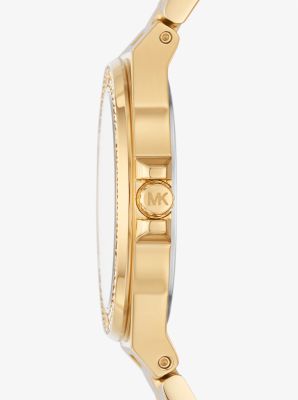 Mini Lennox Pavé Gold-Tone Watch image number 1