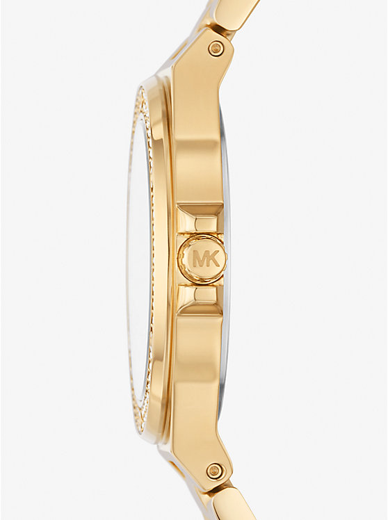 Mini Lennox Pavé Gold-Tone Watch image number 1