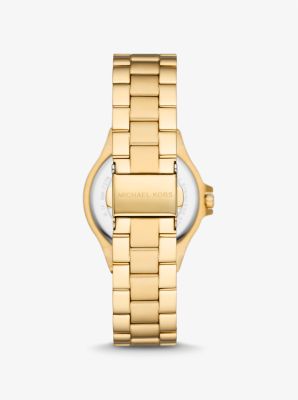 Reloj Lennox mini en tono dorado con incrustaciones image number 2