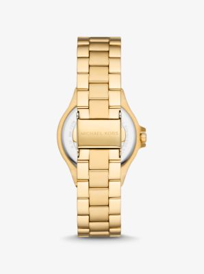 Mini Lennox Pavé Gold-Tone Watch image number 2