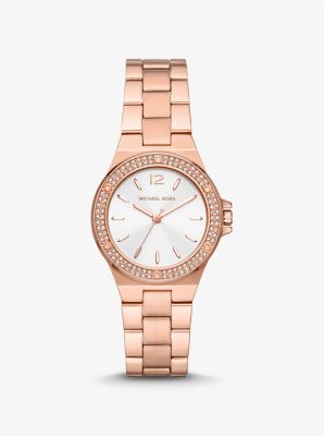 Mini Lennox Pavé Rose Gold-Tone Watch