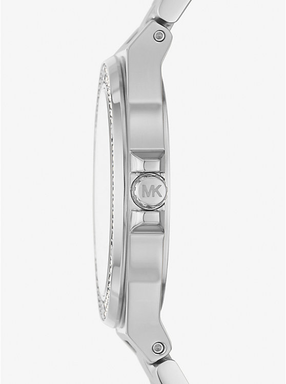 Mini Lennox Pavé Silver-Tone Watch image number 1