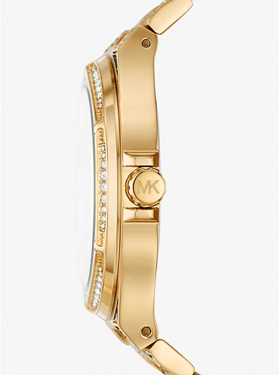 Oversized Lennox Animal Pavé Gold-Tone Watch image number 1