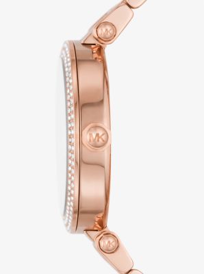 Parker Pav&eacute; Rose Gold-Tone Watch