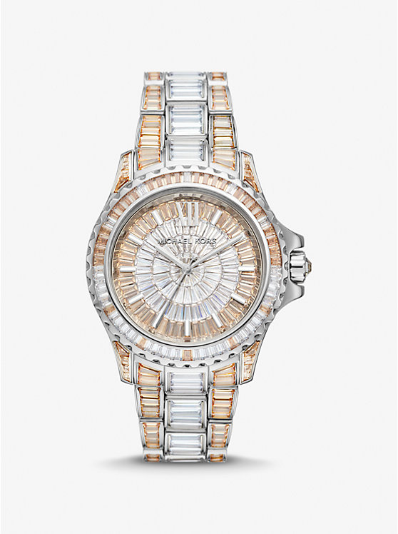 Limited-Edition Oversized Everest Two-Tone Pavé Silver-Tone Watch image number 0