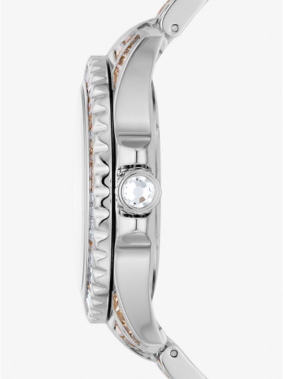 Limited-Edition Oversized Everest Two-Tone Pavé Silver-Tone Watch image number 1