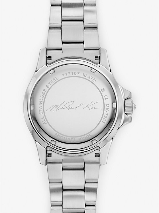 Limited-Edition Oversized Everest Two-Tone Pavé Silver-Tone Watch image number 3