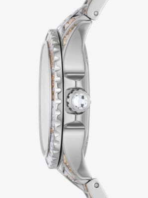 Michael kors silver online diamond watch