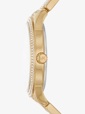 Oversized Tibby Pavé Gold-Tone Watch image number 1