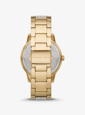 Oversized Tibby Pavé Gold-Tone Watch image number 2