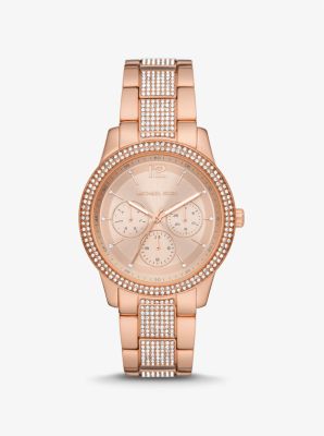 Oversized Tibby Pavé Rose Gold-Tone Watch image number 0