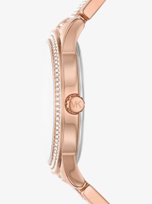 Oversized Tibby Pavé Rose Gold-Tone Watch image number 1