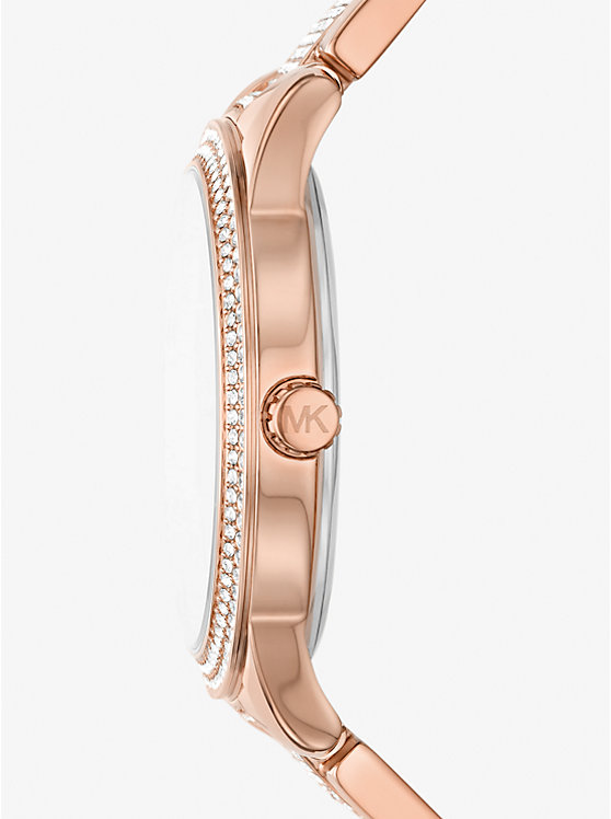 Oversized Tibby Pavé Rose Gold-Tone Watch image number 1