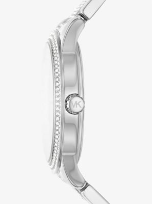 Oversized Tibby Pavé Silver-Tone Watch | Michael Kors