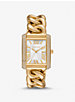 Oversized Emery Pavé Gold-Tone Curb Link Watch image number 0