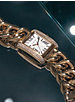 Oversized Emery Pavé Gold-Tone Curb Link Watch image number 3