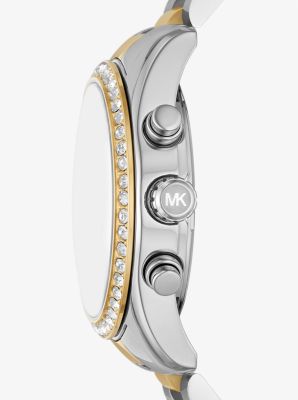 Oversized Lexington Pavé Two-Tone Watch | Michael Kors