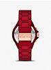 Oversized Camille Red-Tone Stainless Steel Watch image number 2