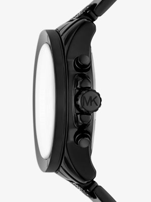 Oversized Wren Pavé Logo Black-Tone Watch image number 1
