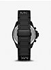Oversized Wren Pavé Logo Black-Tone Watch image number 2