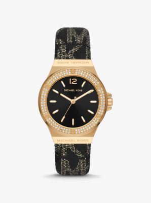 michael kors glitter strap watch