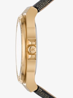 Lennox Pavé Gold-Tone and Logo Watch | Michael Kors