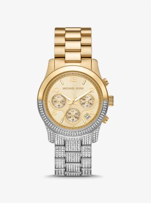 Michael kors silver sparkle on sale watch