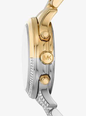 Michael Kors Women's Bradshaw 2-Tone Round Stainless Steel Watch