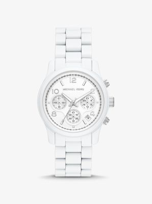 Slim Runway White-Tone Watch | Michael Kors