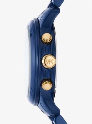 Montre Runway mince bleu marine Michael Kors Canada