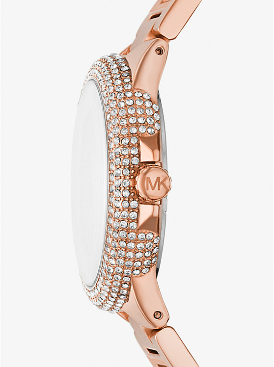Oversized Camille Ombré Pavé Rose Gold-Tone Watch image number 1