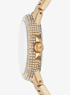 Oversized Camille Ombre Pavé Gold-Tone Watch image number 1