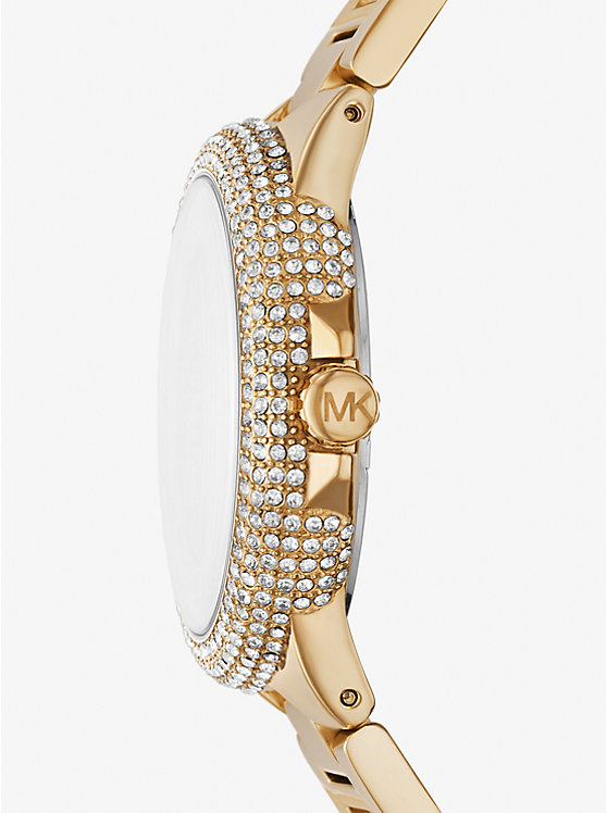 Oversized Camille Ombre Pavé Gold-Tone Watch image number 1