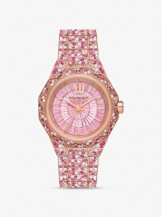 Limited-Edition Oversized Raquel Pavé Rose Gold-Tone Watch image number 0